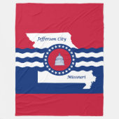 Vlag van Jefferson, Missouri Fleece Blanket Deken (Voorkant)