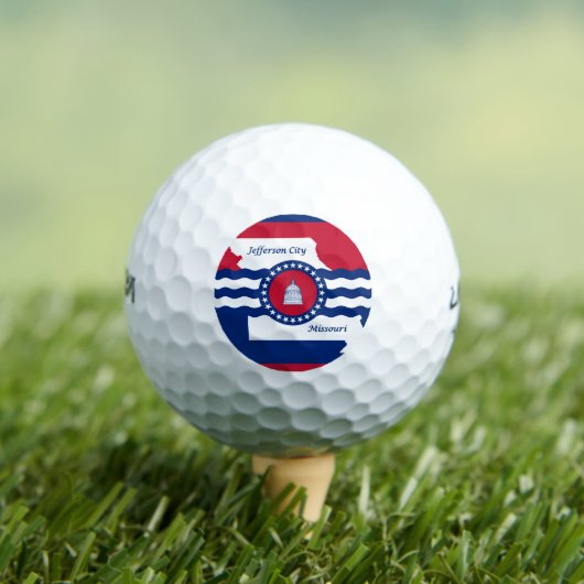 Vlag van Jefferson, Missouri Golf Balls Golfballen (Insitu Shirt)