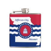 Vlag van Jefferson, Missouri Hip Flask Heupfles (Voorkant)