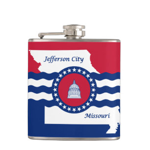Vlag van Jefferson, Missouri Hip Flask Heupfles