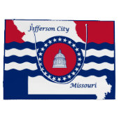 Vlag van Jefferson, Missouri Large Gift Bag Groot Cadeauzakje (Achterkant)