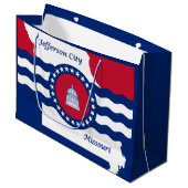 Vlag van Jefferson, Missouri Large Gift Bag Groot Cadeauzakje (Voorkant Gekanteld)