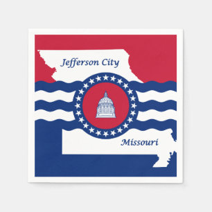 Vlag van Jefferson, Missouri Paper Napkins Servet