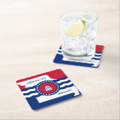 Vlag van Jefferson, Missouri Square Paper Coas Kartonnen Onderzetters (Insitu)