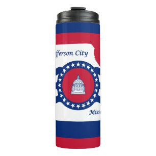 Vlag van Jefferson, Missouri Thermal Tumbler Thermosbeker