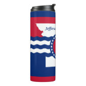 Vlag van Jefferson, Missouri Thermal Tumbler Thermosbeker (Gedraaid links)