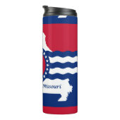 Vlag van Jefferson, Missouri Thermal Tumbler Thermosbeker (Geroteerd rechts)