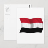 Vlag van Jemen Briefkaart (Voorkant / Achterkant)
