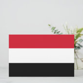 Vlag van Jemen Briefpapier (Staand voorkant)