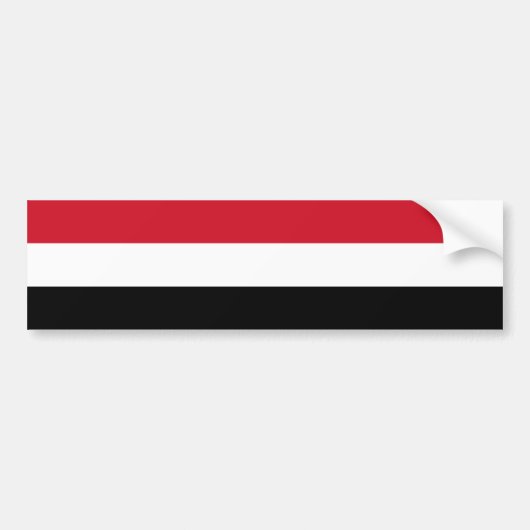 Vlag van Jemen Bumpersticker (Voorkant)