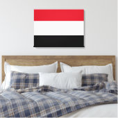Vlag van Jemen Canvas Afdruk (Insitu (Slaapkamer))
