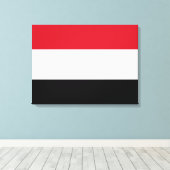 Vlag van Jemen Canvas Afdruk (Insitu (Houten vloer))
