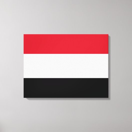 Vlag van Jemen Canvas Afdruk (Voorkant)