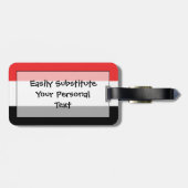 Vlag van Jemen Easy ID Personal Bagagelabel (Achterkant horizontaal)