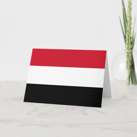 Vlag van Jemen Kaart (Voorkant)