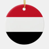 Vlag van Jemen Keramisch Ornament (Voorkant)