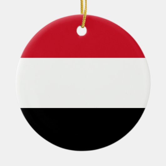 Vlag van Jemen Keramisch Ornament (Voorkant)