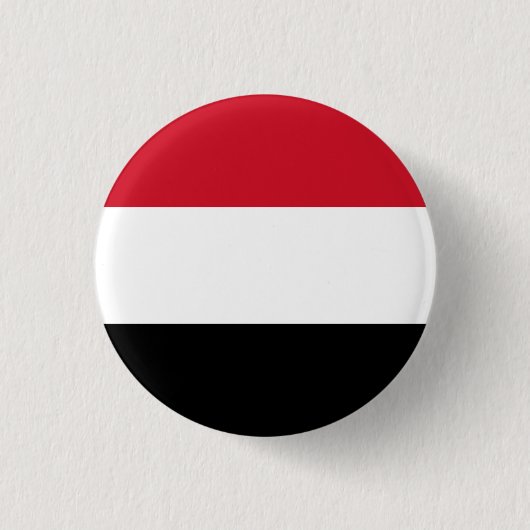 Vlag van Jemen Ronde Button 3,2 Cm (Voorkant)