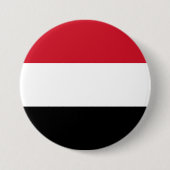 Vlag van Jemen Ronde Button 7,6 Cm (Voorkant)