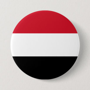 Vlag van Jemen Ronde Button 7,6 Cm