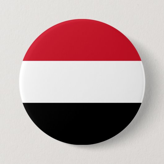 Vlag van Jemen Ronde Button 7,6 Cm (Voorkant)