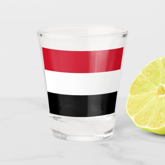Vlag van Jemen Shot Glas (Voorkant)