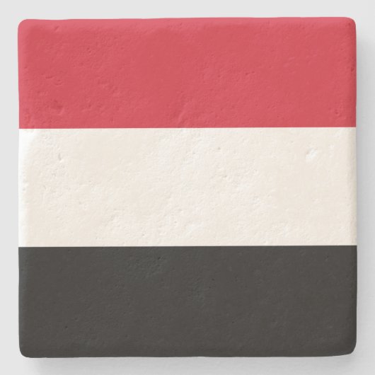 Vlag van Jemen Stenen Onderzetter (Voorkant)
