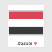 Vlag van Jemen Sticker (Vel)