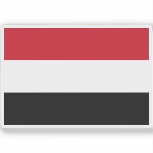 Vlag van Jemen Sticker (Voorkant)