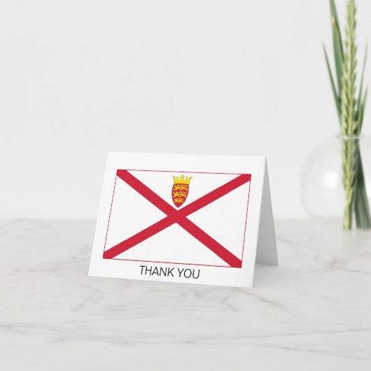 Vlag van Jersey Bedankkaart (Voorkant)