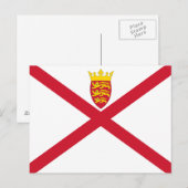 Vlag van Jersey Briefkaart (Voorkant / Achterkant)