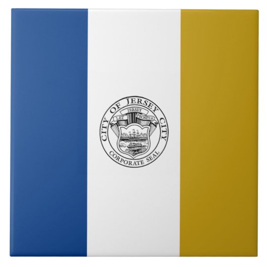 Vlag van Jersey City (New Jersey) Tegeltje (Voorkant)