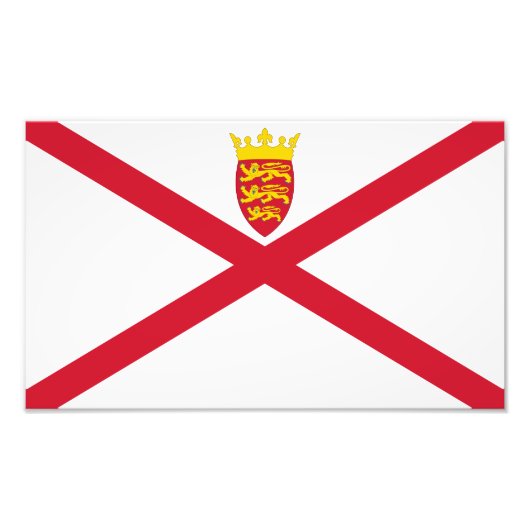 Vlag van Jersey Foto Afdruk (Voorkant)