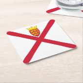 Vlag van Jersey Kartonnen Onderzetters (Schuin)