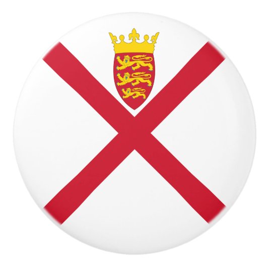 Vlag van Jersey Keramische Knop (Voorkant)