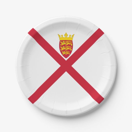 Vlag van Jersey Papieren Bordje (Voorkant)