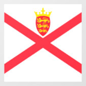 Vlag van Jersey Raamsticker (Vel)