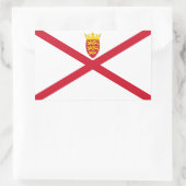 Vlag van Jersey Rechthoekige Sticker (Tas)