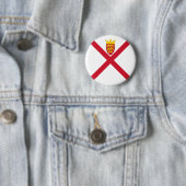 Vlag van Jersey Ronde Button 5,7 Cm (In situ)