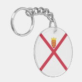 Vlag van Jersey Sleutelhanger (Voorkant Links)