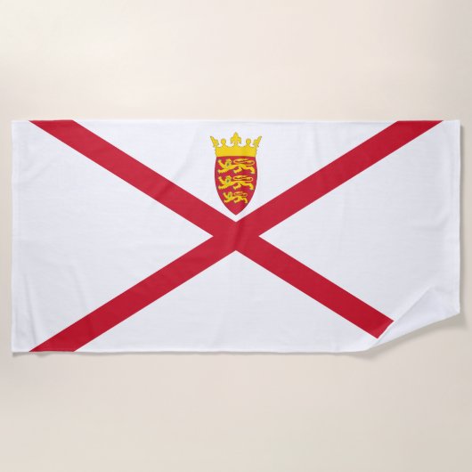 Vlag van Jersey Strandlaken (Voorkant)