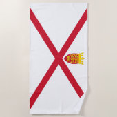Vlag van Jersey Strandlaken (Voorkant)