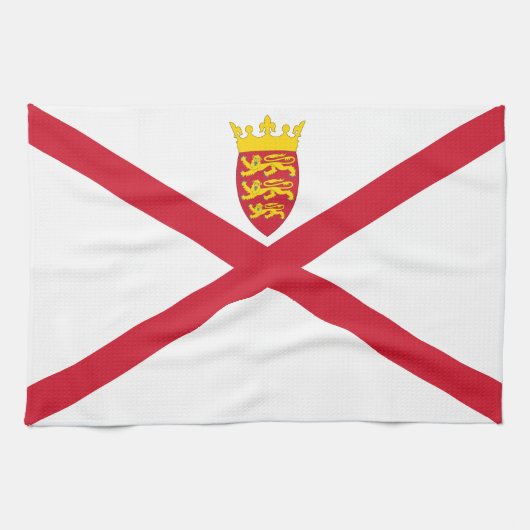 Vlag van Jersey Theedoek (Horizontaal)