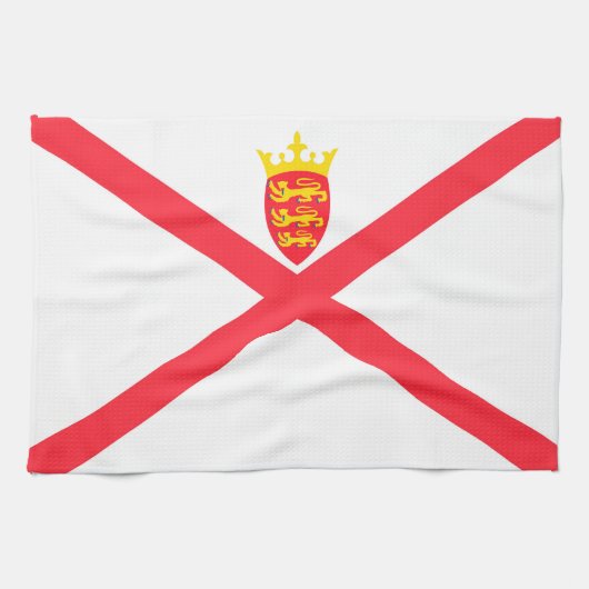 Vlag van Jersey Theedoek (Horizontaal)