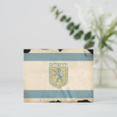 Vlag van Jeruzalem, Israël Briefkaart (Staand voorkant)