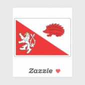 Vlag van Jihlava, Tsjechië Sticker (Vel)
