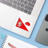 Vlag van Jihlava, Tsjechië Sticker (Laptop met iPhone)