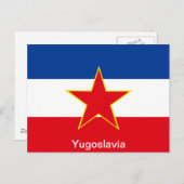 Vlag van Joegoslavië Briefkaart (Voorkant / Achterkant)
