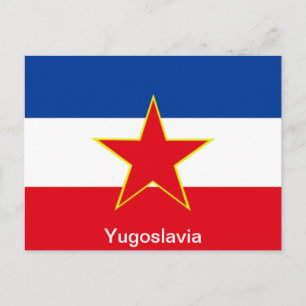 Vlag van Joegoslavië Briefkaart