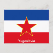 Vlag van Joegoslavië Briefkaart (Voorkant)